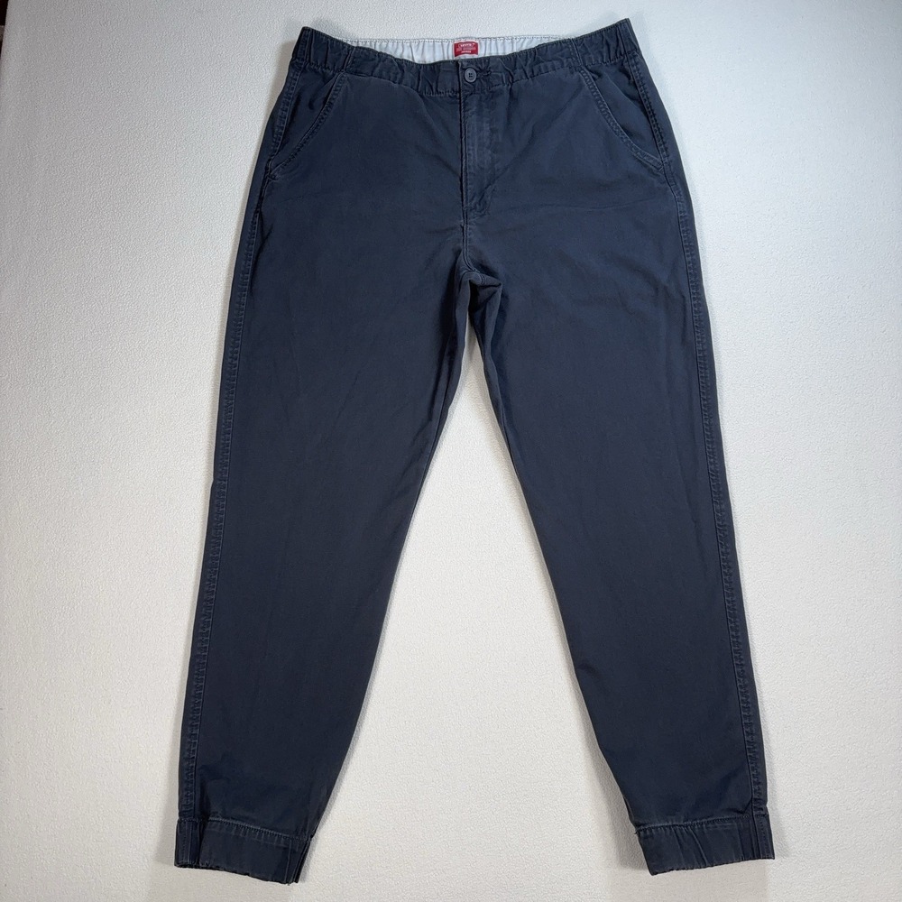 Levi's XX Chino Jogger Pants Men's L Gray Tapered Drawstring Stretch Zip Pocket
